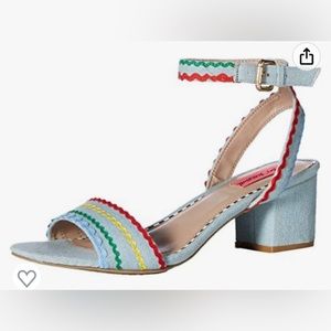 Betsy Johnson Farrah Denim Heel never Worn